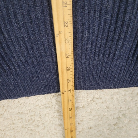 Vintage Brooks Brothers 1/4 Zip Sweater Mens M Blue Scottish Lambswool Pullover - Picture 6 of 10